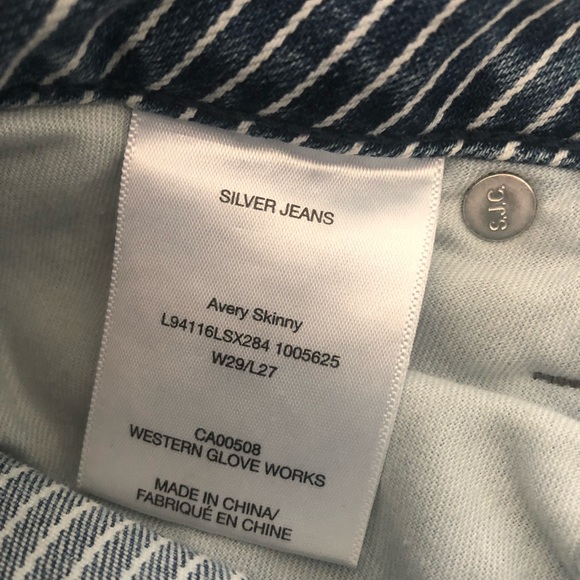 Striped skinny jeans waist 29 - Picture 2 of 5